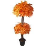 Artificial Maple Plant Orange Double Topiary N