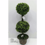 Artificial 2 Boxwood Grass Ball Plant 2936 - A�