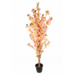 Artificial Cherry Blossom Tree In Coffee Wood Stick
