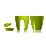 High Quality Plastic Balcony Railing Planter (Green,29 Cm X 29 Cm X 30 Cm