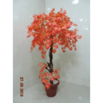 Artificial Plant 1920 H (Maple Plant - Orange with Dotted Yellow Strips)