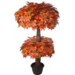 Artificial Maple Double Topiary Plant Multi 5'