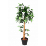 Artificial Wisteria Topiary Plant White 3'�