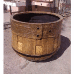 Stitch Barrel Fiber Planter