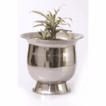Classic Metal Planter with Round Base
