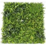 Green Leaves & White Flower Tiles for Vertical G - Artificial Garden