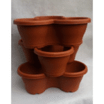 Stacking Pots Brown