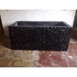 Rectangular Pebble Fiber Planter
