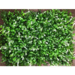 Green Leaves with White Lilly Flowers Tiles - Artificial Garden