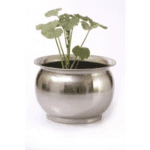 Nickel Finish Round Planter (80547-N)