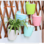 Green-White Self Watering Hanging Planter Flower Pot 1