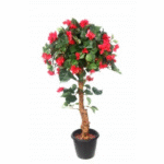 Artificial Red Bougainvillea Topiary Plant N