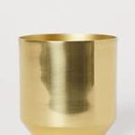 Aluminium Clear Cylinder Pot (Gold)