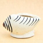 3.5 inch Shankh Shape Ceramic Pot (Light Brown)