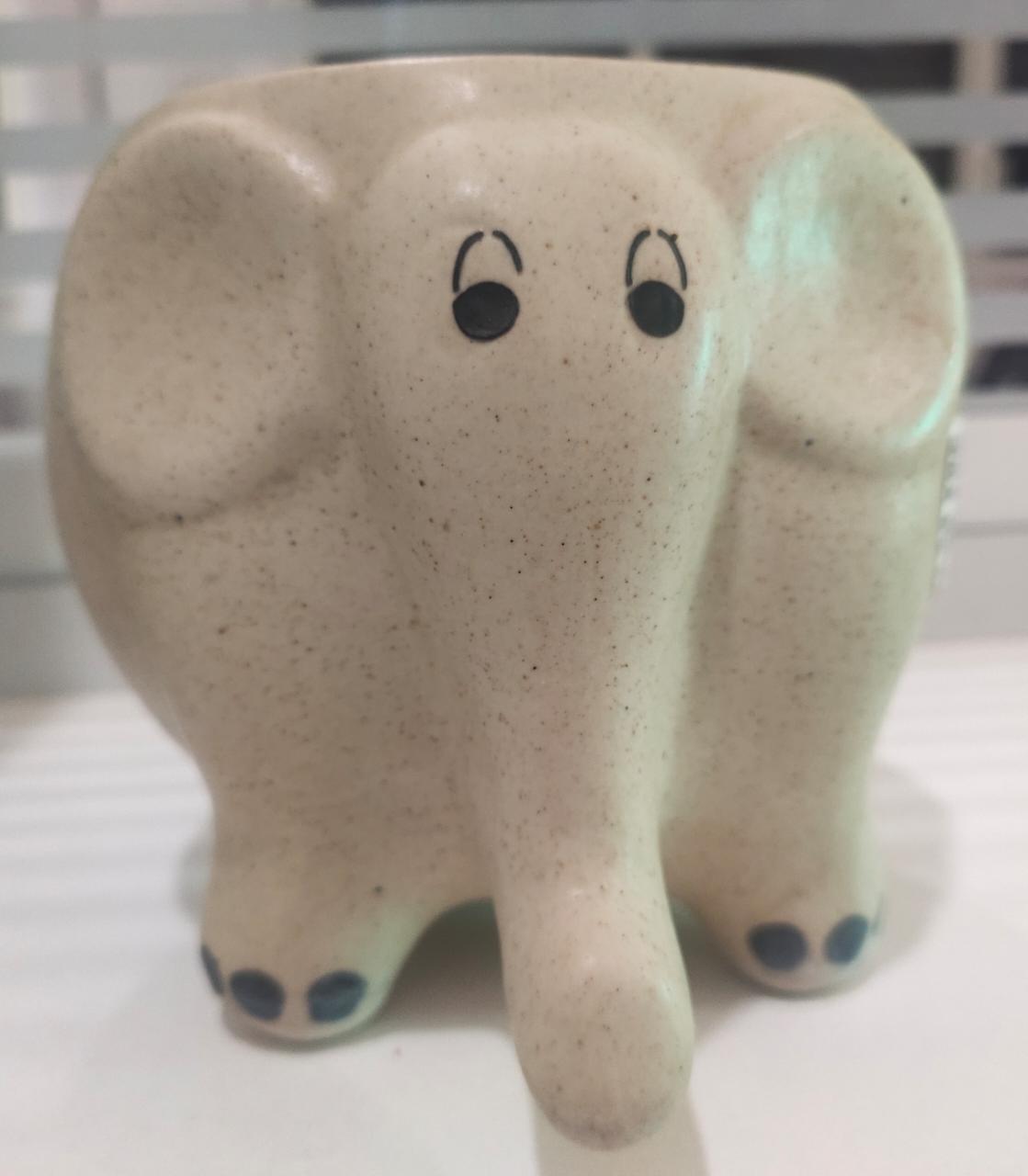 WhatsApp-Image-2020-08-18-at-11.50.08-AM-1.jpeg 5 inch Elephant Shape Marble Finish Ceramic Pot (White) - Image 1